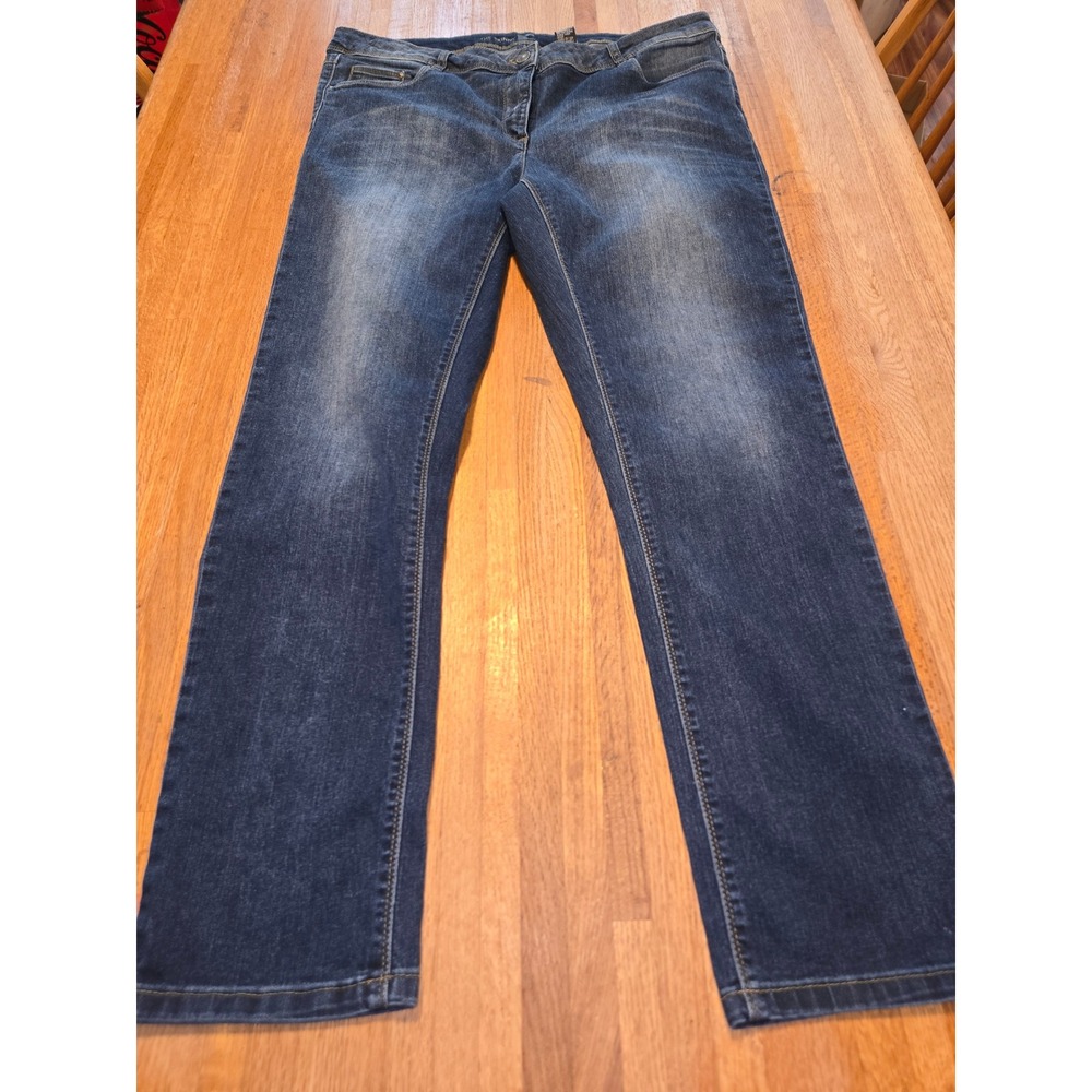 The Skinny Women 20W Dark Wash Denim Stretch Blue Cotton Blend Skinny Leg Jeans‎